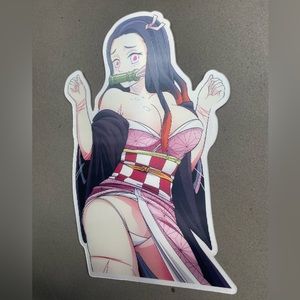 Demon Slayer Nezuko Kamado Waifu 3D Lenticular Motion Car Sticker Decals